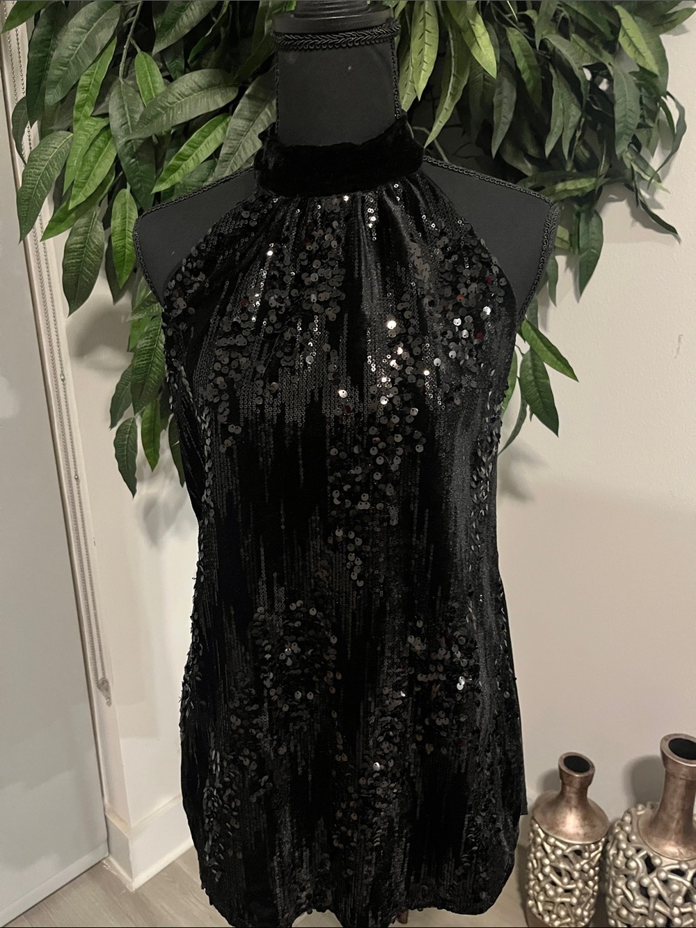 Bisou Bisou Black Evening Top